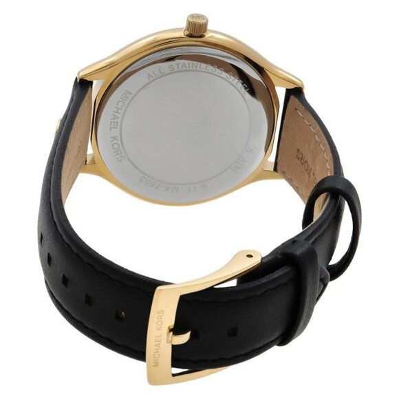 NWT Authentic Michael Kors Slim Runway Quartz Black Dial Women's Watch - Picture 3 of 3